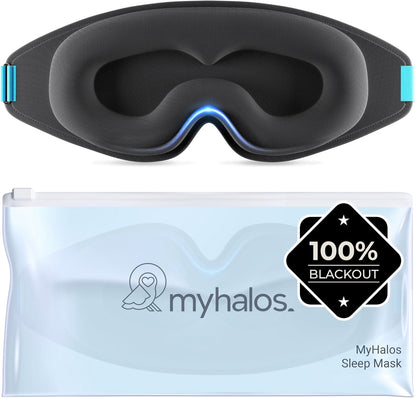 MyHalos 100% Blackout Sleep Masks for Women & Men