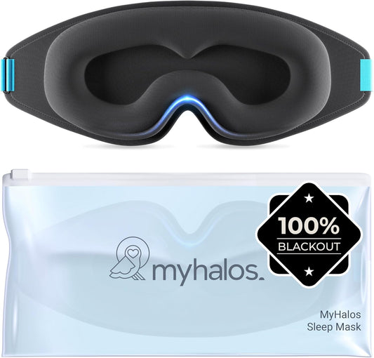 MyHalos 100% Blackout Sleep Masks for Women & Men