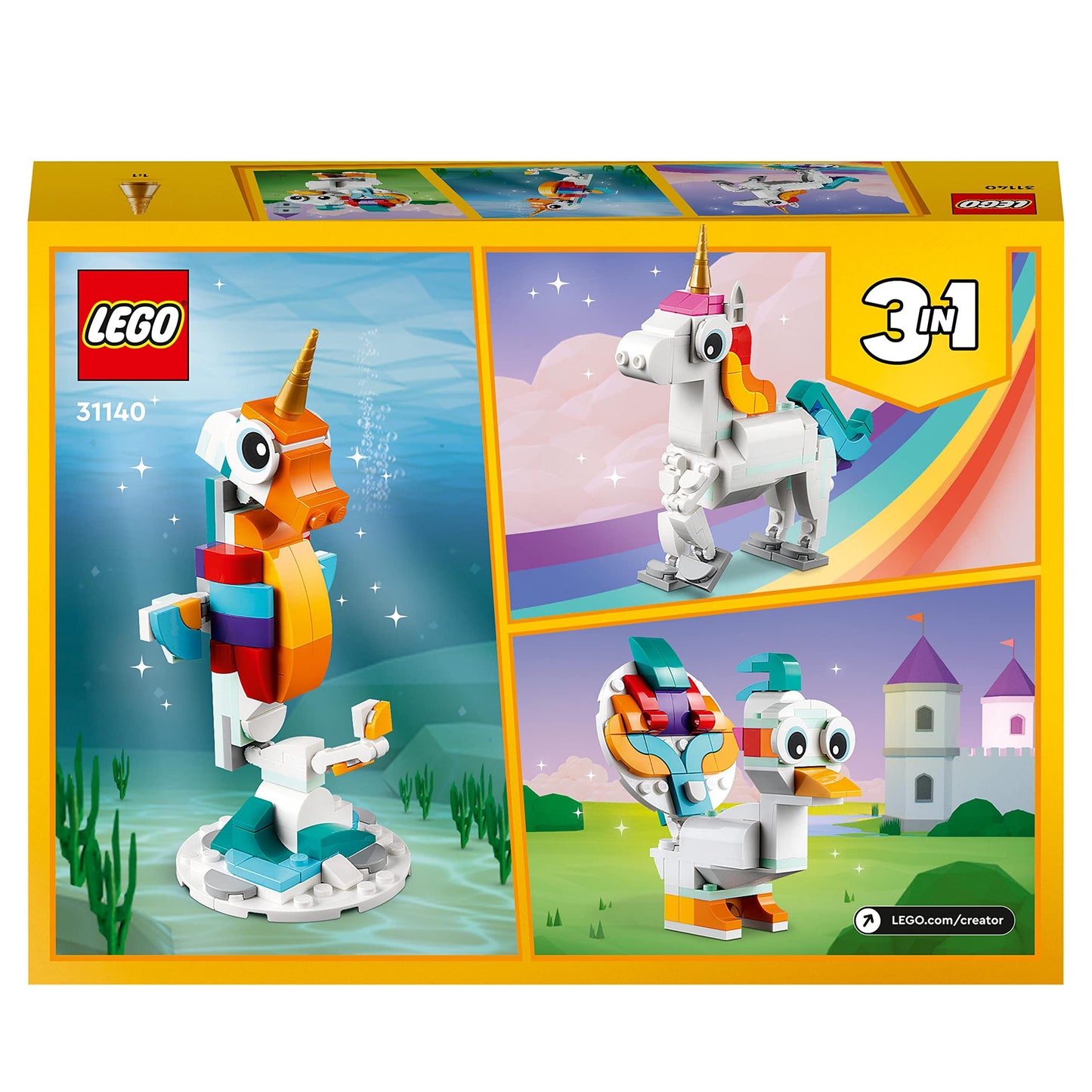 LEGO 31140 Creator 3 in 1 Magical Unicorn Toy