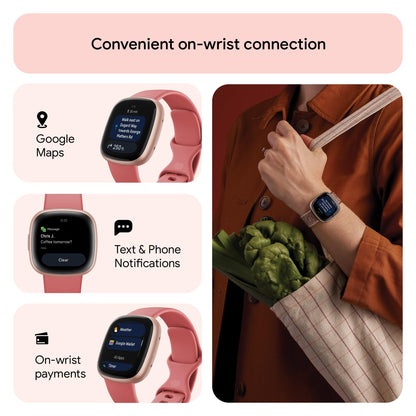 Google Fitbit Versa 4 Fitness Smartwatch with built-in GPS and up to 6 days battery life - compatible with iOS 15 or higher & Android OS 9.0 or higher