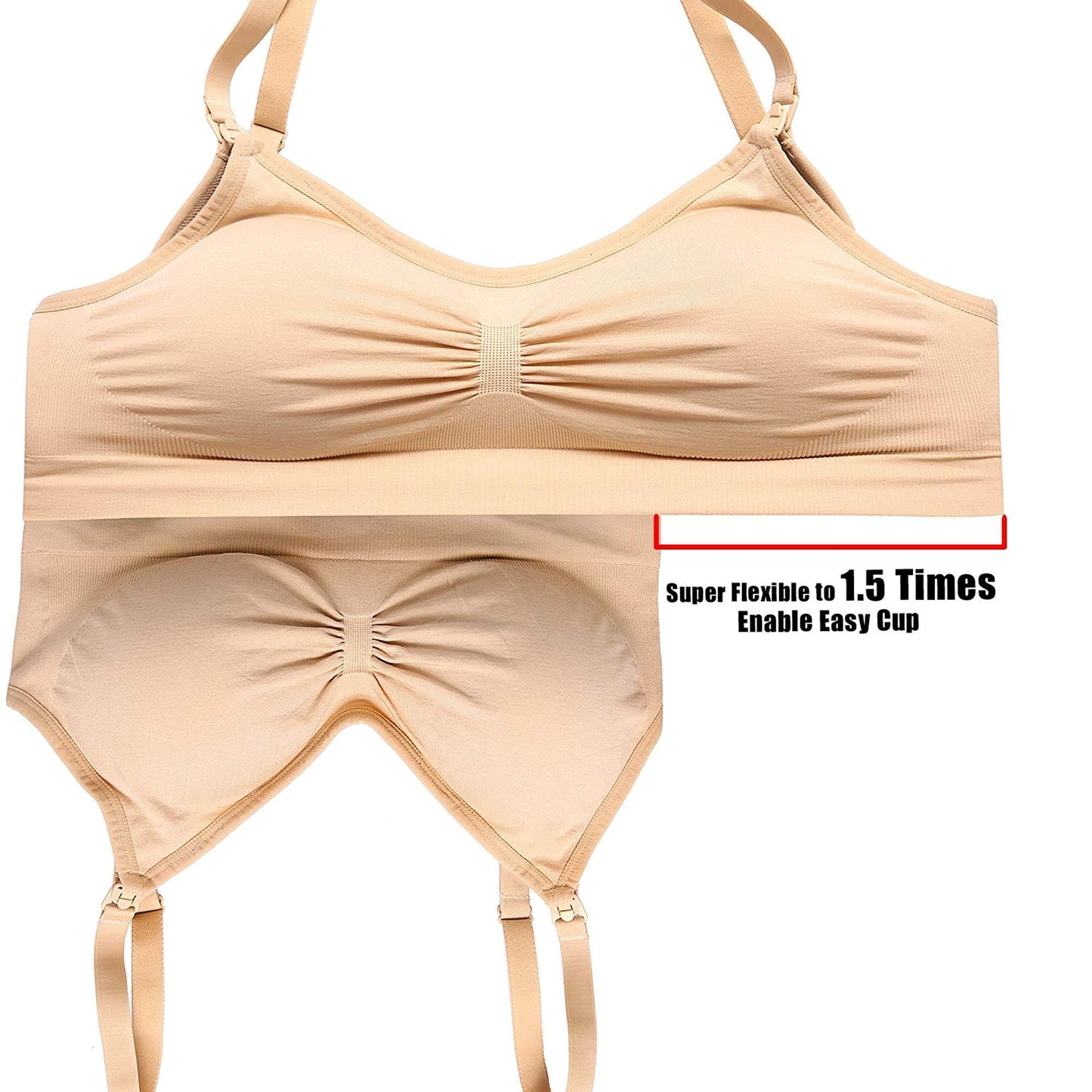 HOFISH 3PACK Full Bust Seamless Nursing Maternity Bras