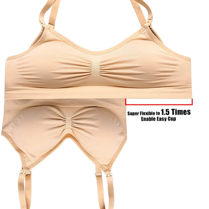 HOFISH 3PACK Full Bust Seamless Nursing Maternity Bras