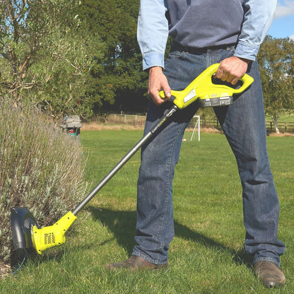 Ryobi 18V ONE+ Cordless Lawnmower and Grass Trimmer Kit (1 x 4.0Ah), Green