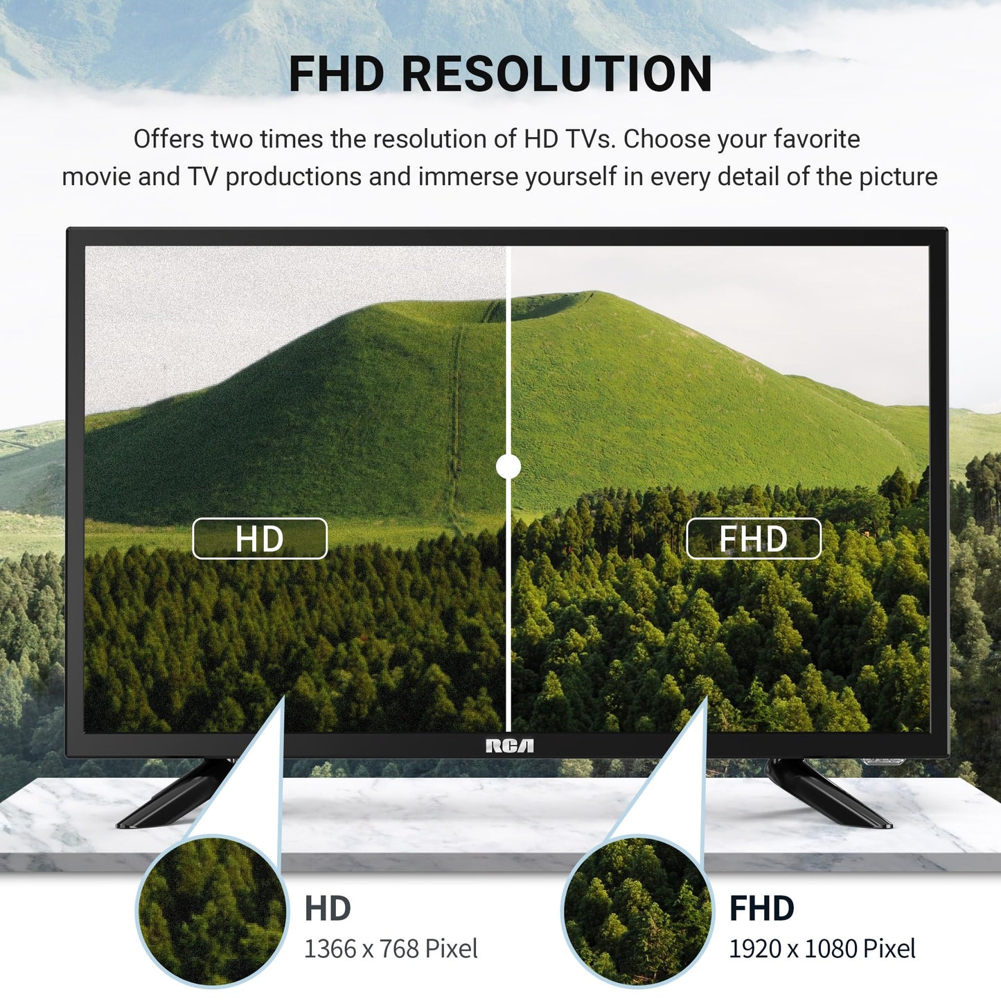RCA Roku TV 32" Smart TV, RK32HN1 32 Inch HD TV with Apple TV+ BBC Netflix Freeview, DVB-T2/T Dolby Audio HDMI USB, Ideal Television for Small Lounge